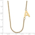 thumbnail image 3 of Ss/Gold Plated Sterling Silver/Gold-Plated Small Offset Initial Necklace Made In United States xna660gp, 3 of 5
