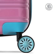 iFLY Fibertech 2-Piece Expandable Hardside Spinner Luggage Set – 20 Carry-On & 28 Checked, Cotton Candy
