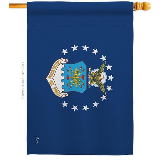 Americana Home & Garden H140304-BO 28 x 40 in. Air Force House Flag with Armed Forces Double-Sided Decorative Horizontal Flags Decoration Banner Garden Yard Gift