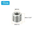 thumbnail image 2 of Unique Bargains Adaptateurs Filetés Manchon Réducteur Écrou M10 * 1,5 Mâle à M5 * 0,8 Femelle Réparation Insert Réducteur Vis 8mm 10 Pcs, 2 of 6