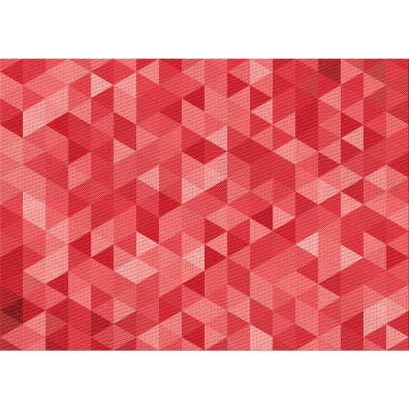 Ahgly Company Machine Washable Indoor Rectangle Transitional Red Area Rugs, 5' x 8'
