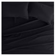 thumbnail image 7 of Double-Brushed Microfiber Full Sheet Set 4 Piece – Oeko-TEX Certified Ultra Soft & Wrinkle-Free - 16" Deep Pocket Sheets - Easy Care Full Size - Black, 7 of 7