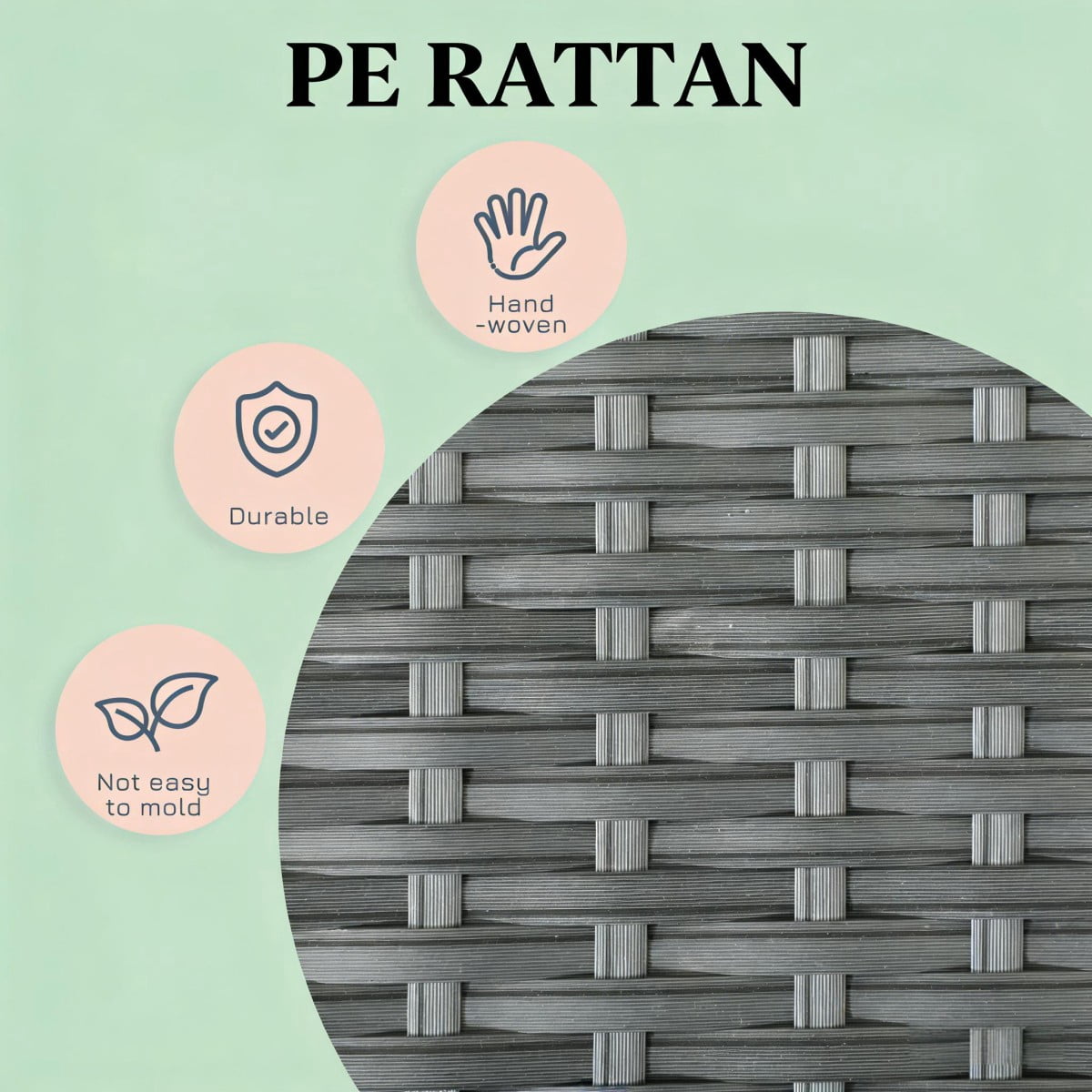 ENNSOO Rattan Dog House with Canopy, Durable PE Rattan Construction, Elevated Base, Removable Cushion, Indoor and Outdoor Use