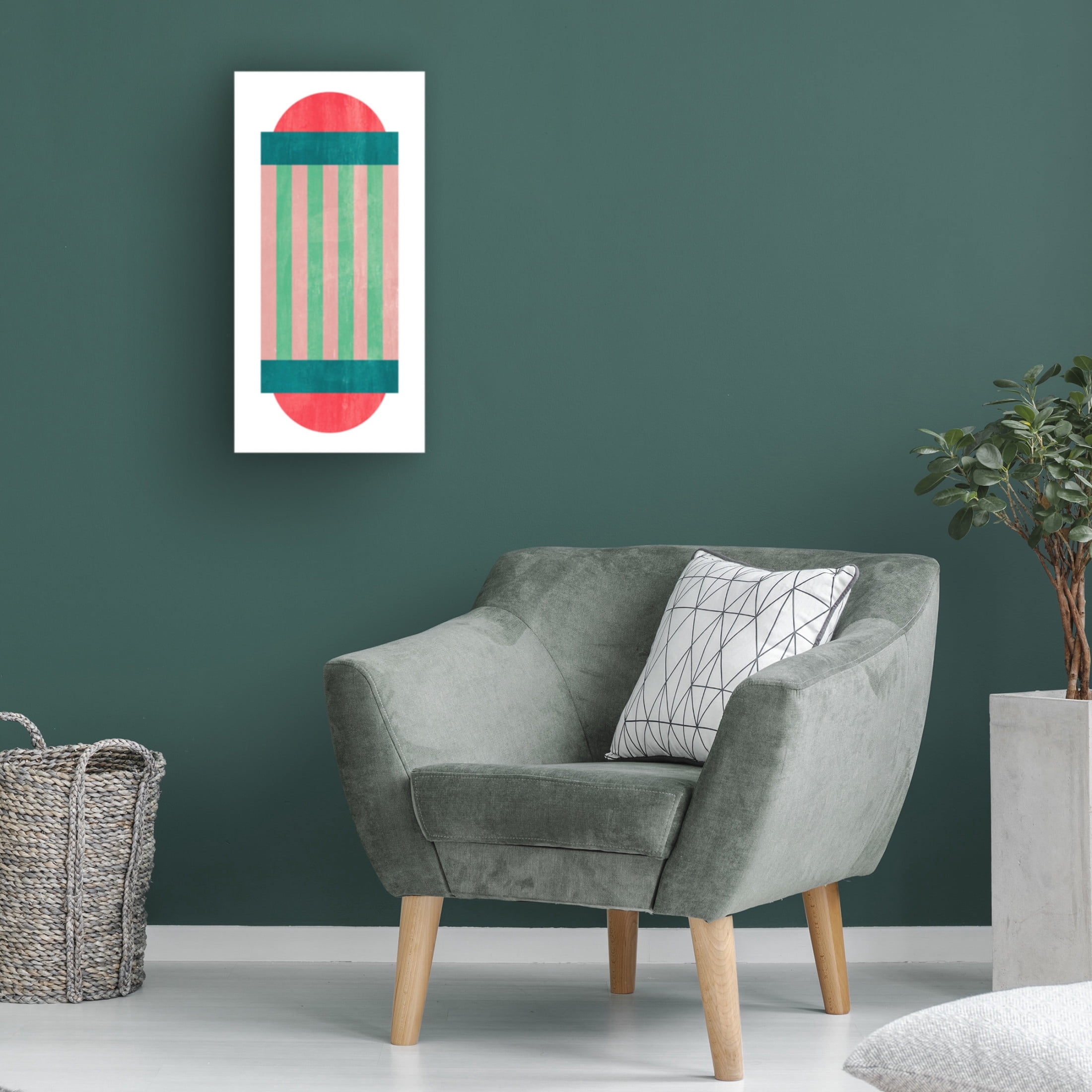 Canvas Wall Art - Melissa Wang 'Sweet Blocks I' Wall Art for Living Room, Bedroom, or Office Décor by Trademark Fine Art - 24 x 47 Inches