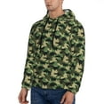 thumbnail image 3 of Fotbe Men's Hoodie with Camouflage Dinosaur Pattern - Kangaroo Pocket Pullover Hooded Sweatshirt, Perfect for Daily Wear, Travel, and Home-4X-Large, 3 of 7