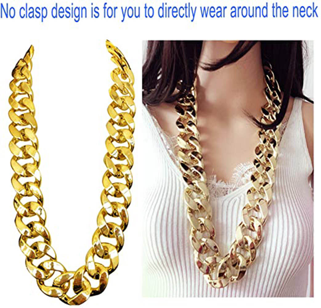 Chunky Necklace, Rapper Fake Gold Chain 