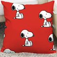 thumbnail image 3 of Almohada con estampado de anime de Peanuts, cojín suave con dibujos animados kawaii de Snoopy y Charlie Brown, cojín decorativo para sofá, silla, cama de coche, 3 of 5