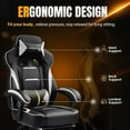 thumbnail image 6 of Gaming Chair, Ergonomic Office Computer Chair with Footrest, 350Lb Heavy Duty for Adults, High Back Lumbar Support, Swivel Seat, Recliner(White), 6 of 7
