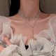 thumbnail image 1 of 2023 Popular Silver Colour Sparkling Clavicle Chain Choker Necklace Collar For Women Fine Jewelry Wedding Party Birthday Gift-xl385--XL135-Product cod XL135, 1 of 4