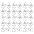 thumbnail image 1 of Uxcell 30Pcs Aleación de Pendientes de Bisel Abierto, Colgante Hueco de Flor del Cielo, Plata Antigua, 1 of 6