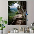 thumbnail image 4 of Cliffside Steps Panoramic Canvas Print Wall Art for Living Room Office Hotel Hallway, 4 of 8