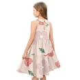 thumbnail image 4 of Abcomgle Girls Summer Dress Size 14-16 Casual Halter Neck Sleeveless Midi Dress Floral Print A-line Sundresses Basic Swing Dresses 11-12 Years,Light pink, 4 of 7
