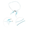 thumbnail image 4 of Unique Bargains 1 Pc Adjustable Waist Belt Feather Fringe Waist Cord Light Blue, 4 of 5