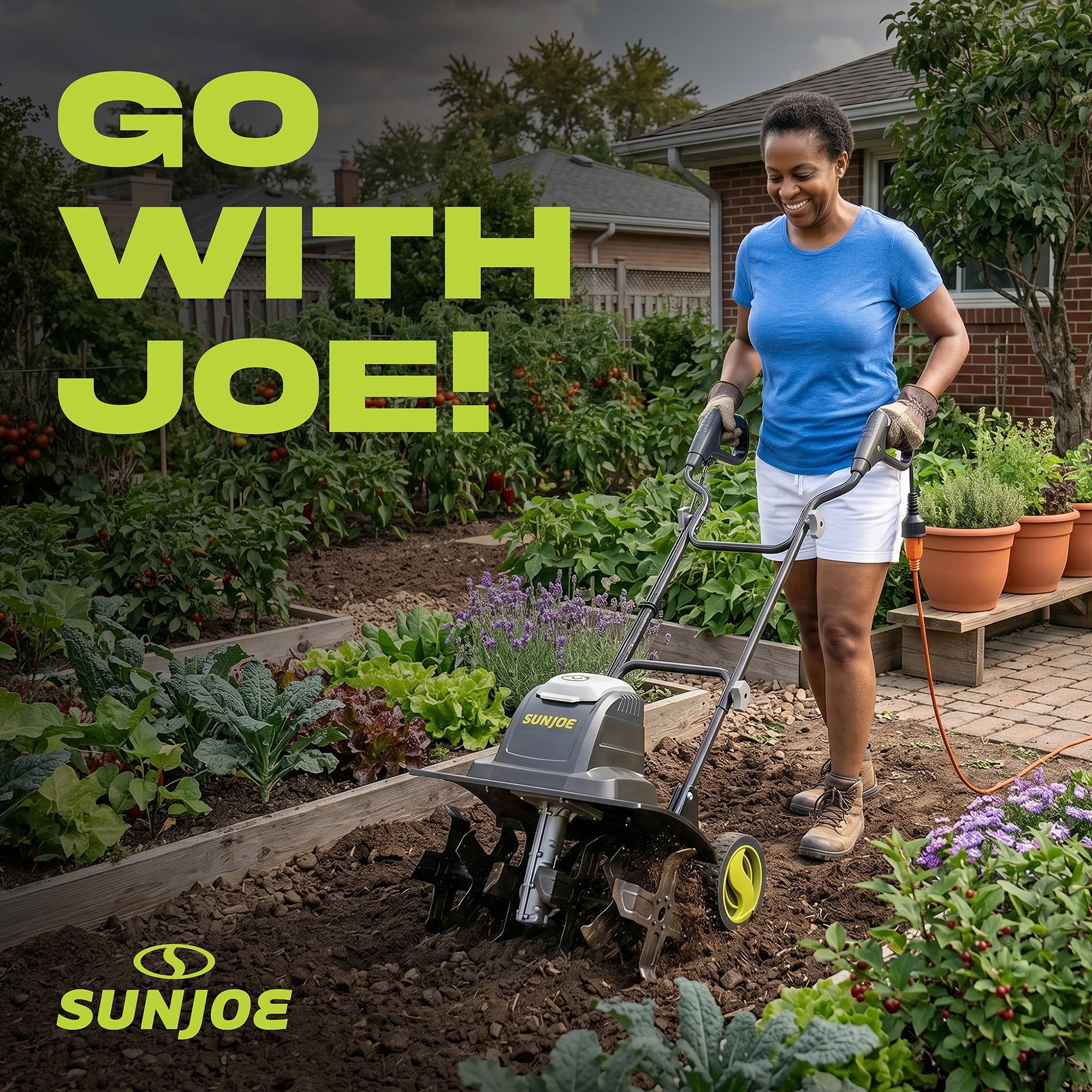 Sun Joe 15-Amp Corded Electric Garden Tiller & Soil Cultivator