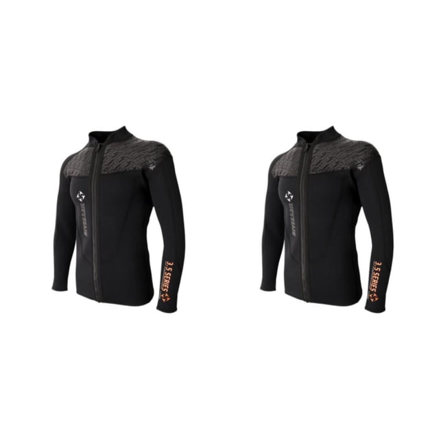 Wosthever Top de neopreno de 3 mm Trajes de neopreno Chaqueta con cremallera frontal de manga larga Surf Buceo Type1 NO1