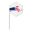 thumbnail image 1 of Massachusetts USA Map Stars Stripes Flag Toothpick Flags Cupcake Picks Party Celebration, 1 of 3