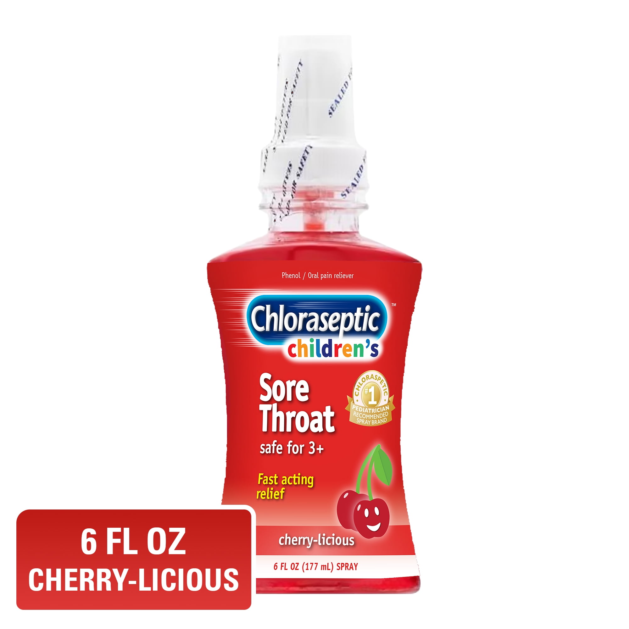 Chloraseptic Children’s Sore Throat Spray, Cherry-licious Throat Remedy, 6 oz