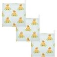 thumbnail image 6 of Coolnut Meadow Little Duckling Baby Muslin Washcloths Face Towel, 3 PCS Cartoon Burp Cloths Cotton Wipes Infant Wash Cloth for Newborn Boys Girls 12x12 inches, 6 of 6