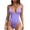 Purple, variant on Lovskoo 2024 Women's Plunging V Neck Bathing Suit Open Back One Piece Swimsuits Black-L