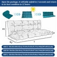 thumbnail image 2 of Outdoor Bench Cushions, Garden Swing Seat Cushions with Backrest, 2-3 Seater Swing Replacement Cushions for Outdoor Patio Garden Dark Green 47x40in, 2 of 8
