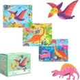 thumbnail image 1 of Rompecabezas de dinosaurios de madera para niños de 3 a 5 años, rompecabezas educativos de dinosaurios preescolares para niños y niñas, juguetes de aprendizaje de rompecabezas de piso para niños, 1 of 5