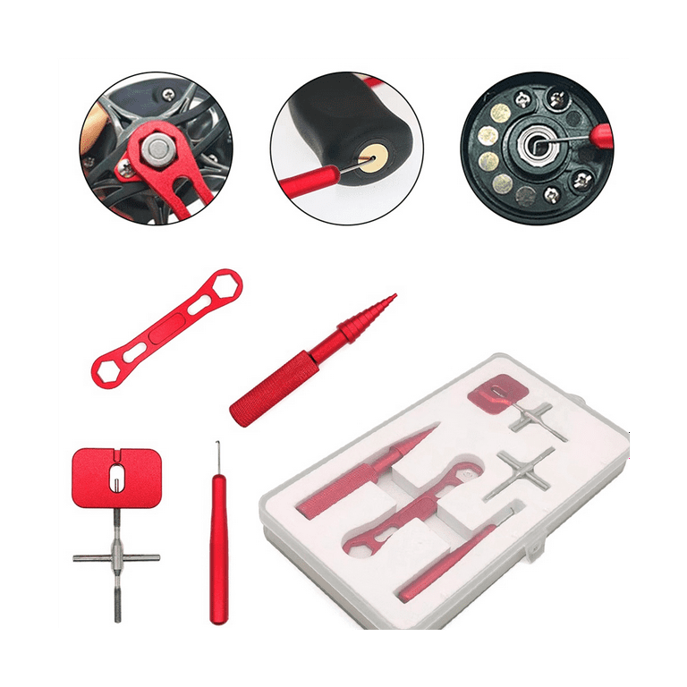 Reel Repair Tool Kit For Fishing Reel Removal Ball Bearing Maintenance  Spool Disassembling Wrench Fishing Tools Red