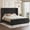 Black Velvet, variant on VanAcc 6.3" Thick Wrap Me Up Fluted King Bed by Modern, Khaki Linen