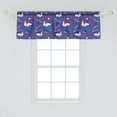 thumbnail image 2 of Ambesonne Sea Window Valance, Origami Swans Seigaiha Waves, 54" X 18", Vermilion Persian Blue, 2 of 3