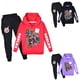 thumbnail image 1 of juego moda tendencia traje niños niñas Sudadera con capucha pantalones casuales dibujos animados niños ropa Casual regalos de cumpleaños, 1 of 5
