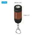 thumbnail image 2 of Uxcell 2.1" Mini Rechargeable LED Keychain Flashlight USB Charging 2 Pack Brown, 2 of 6