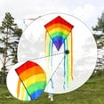 thumbnail image 6 of Luwecf Giant Beach Kite with Long Tail Activities Teenagers Sports Rainbow Fly Kite Red Head, 6 of 9