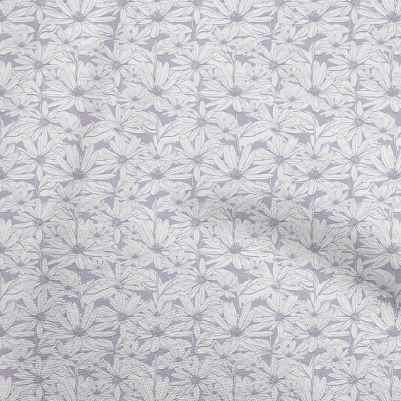oneOone Velvet Dusty Violet Fabric Floral Quilting Supplies Print Sewing Fabric By The Yard 58 Inch Wide
