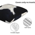 thumbnail image 2 of Black and White Western Cow Print Pillow Covers 18x18 Set of 2, Faux Fur Cowhide Throw Pillow Covers Outdoor Decorative Pillow Case for Couch Bed Sofa Cushion Home Decor, 2 of 6