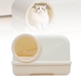 thumbnail image 1 of Enclosed Cat Litter Box, Plastic Kitty Litter Pan Sturdy  for Large Cats, 1 of 7