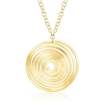 Ross-Simons Italian 18kt Gold Over Sterling Spiral Pendant Necklace, Women's, Adult