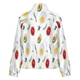thumbnail image 6 of Jackets for Women Winter Coat Jackets Flannel Stand Collar Jacket(Egg,avocado And Tomato Pattern,Size:S-4XL), 6 of 7