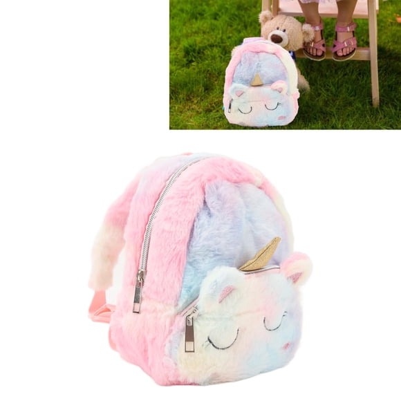 Cartoon Toddler Backpack, Soft Plush Backpack Mini School Bag Girl Rucksack Toddler Girl Gifts For Kindergarten Preschool Kids