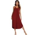 thumbnail image 1 of Chemise de Nuit Sans Manches pour Femmes Col en V Dos Nageur Robe de Nuit, 1 of 6