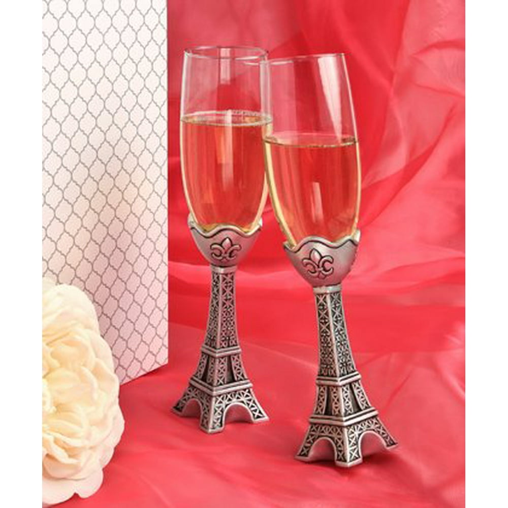 Fashioncraft Eiffel Tower Design Champagne Flutes