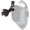 Black Flip Up Chopped Fiberglass Sugar Scoop Welding Helmet, Medium Cut top and Bottom Sugar