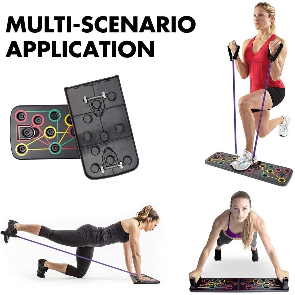 13-in-1 Fitness Exercise Tool Push-up Stand,Push-up Bracket Board,Fitness Exercise Tool Push-up Stand Push-up Board with Resistance Band Multifunctional Portable Bracket Board 