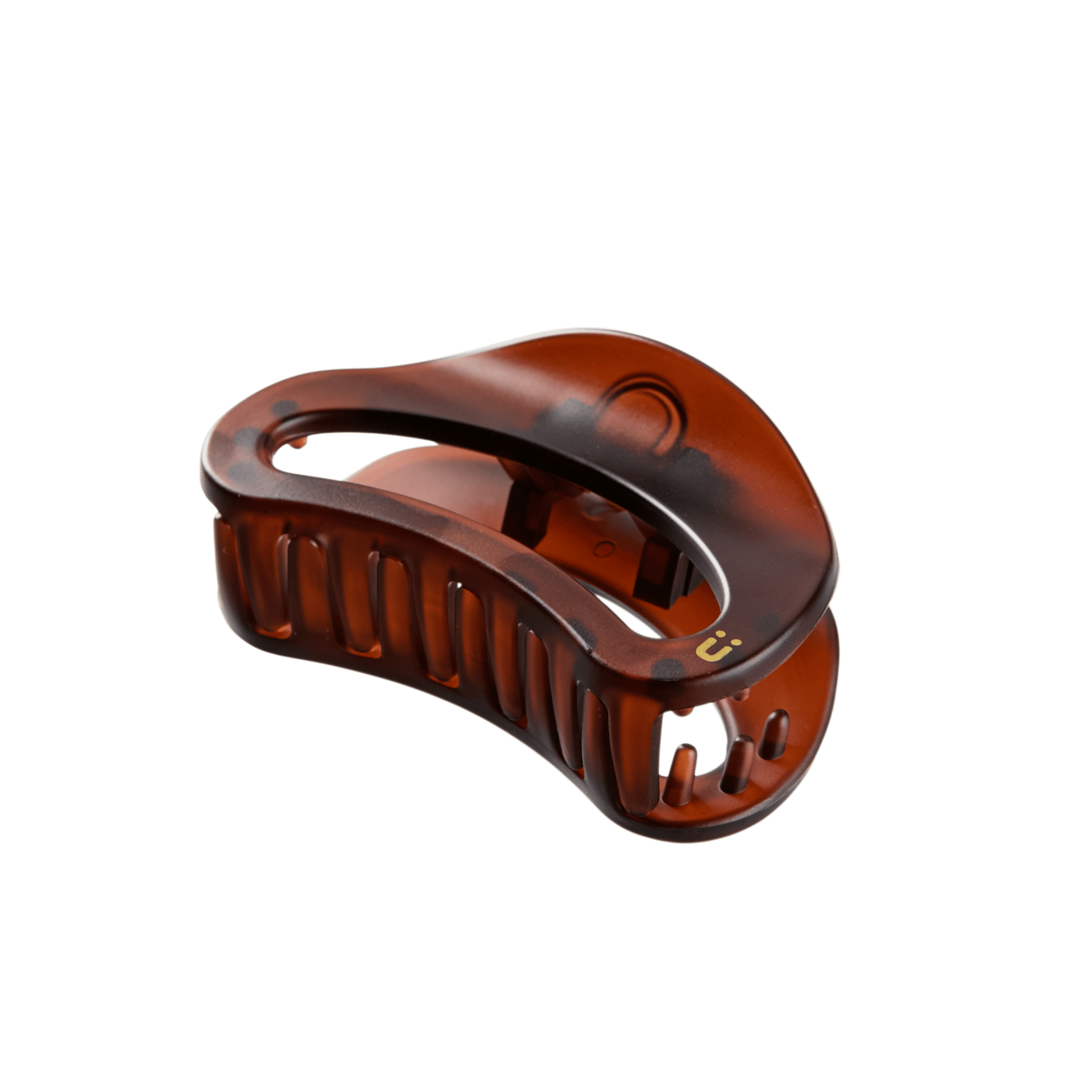 Scunci Luxe by Conair Open Oval Claw Clips, Brown & Deep Green with Gold-Tone Accents, 2 Count