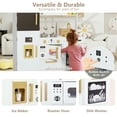 thumbnail image 3 of LINLUX Pretend Kids Play Kitchen, Toy Kitchen Playset for Toddler, Wood Kitchen Sets Baby, White, 3 of 8