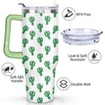 thumbnail image 3 of 40oz Cactus Stainless Steel Flip Straw Tumbler Spill Proof Travel Cup Double Wall Vacuum Insulated Coffee Mug with Top Handle, 3 of 6