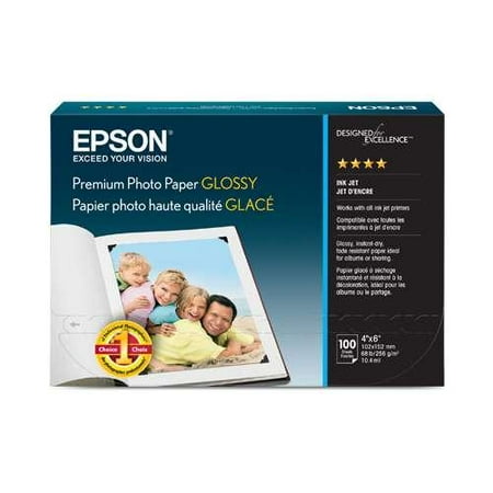 Epson - S041727 - Premium Photo Glossy Paper 4" x 6" (100 Sheets)