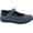 Navy Metallic Leather, variant on Drew Rose - Women's Mary Jane Velcro Strap Shoe
