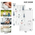 thumbnail image 6 of Yayeee 100% Cotton Hand Towels for Bathroom 16" x 28" Kitchen Towel, Blue Cartoon Snowmen, 6 of 7