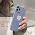 thumbnail image 4 of Compatible con iPhone 11 Pro Lindo diseño pintado Oso de la suerte blanco para mujeres Niñas Moda Delgada Suave Flexible TPU Goma para iPhone 11 Pro, 4 of 7
