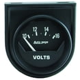 thumbnail image 1 of AutoMeter Jauge Voltmètre 2362 Autogage; 2-1/16 Pouces; Balayage Court Électrique; Analogique; 10-16 Volts; Visage Noir/cadre Noir/pointe Blanche/panneau Jauge Noir; Incandescent Autour du Cadran, 1 of 5