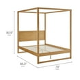 thumbnail image 4 of Platform Bed Frame, King, Oak Brown, Wood, Hotel Bedroom, Modern Contemporary, HB38245, 4 of 10